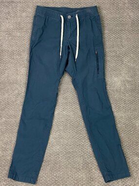 Vuori Ripstop Climber Pants Mens Small Blue Drawstring Thigh Pocket V412
